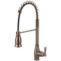 Olympia Single Handle Pre-Rinse Spring Pull-Down Kitchen Faucet in Oil Rubbed Bronze K-5045-ORB